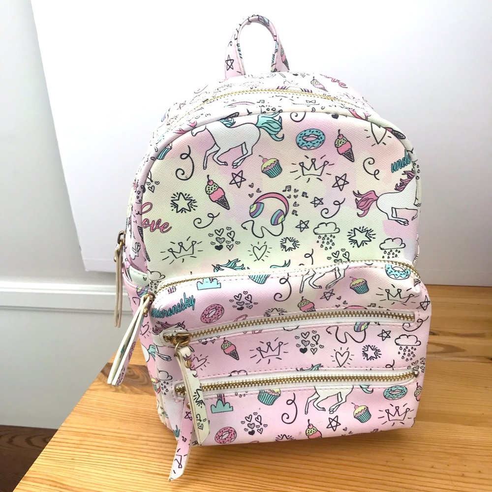 Pink printed backpack - Picture 10 of 10